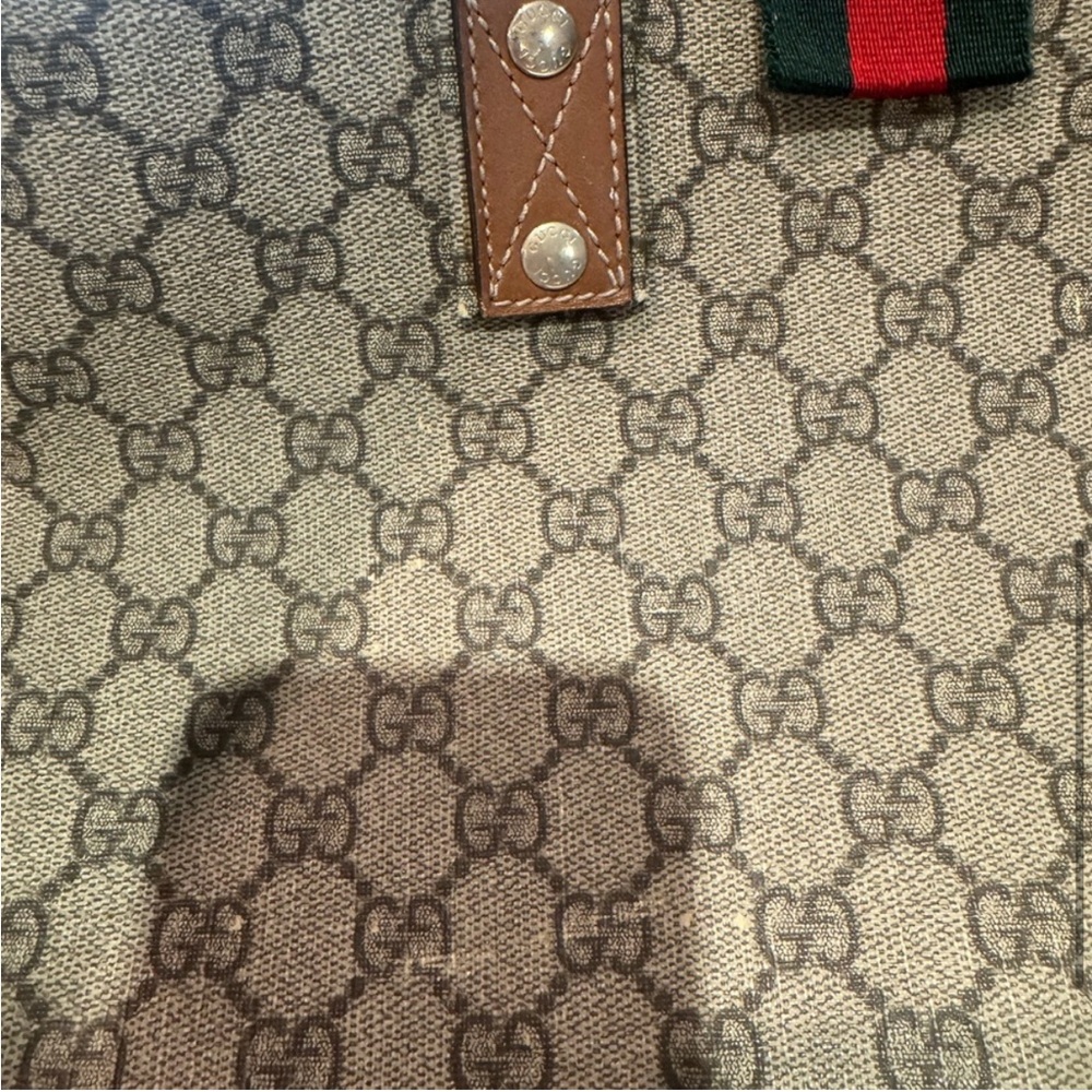 Gucci GG Supreme Canvas tote with leather trim - Picture 5 of 10
